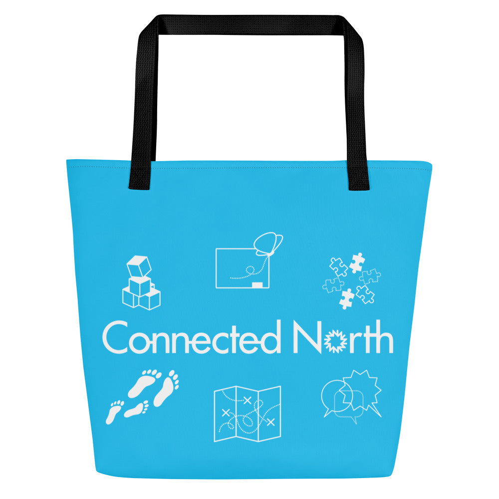 Connected North Principles All-Over Print Large Tote Bag