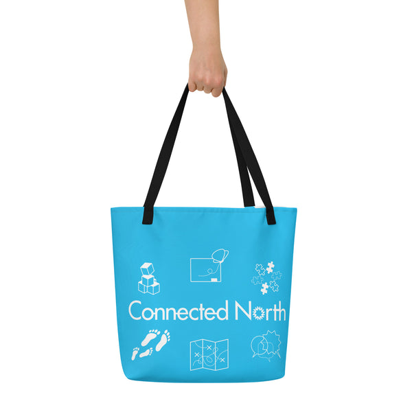 Connected North Principles All-Over Print Large Tote Bag