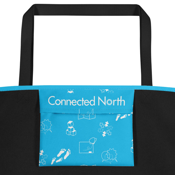 Connected North Principles All-Over Print Large Tote Bag