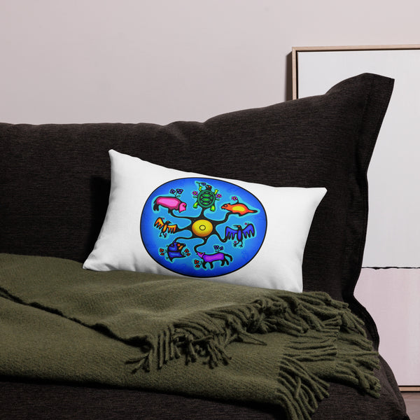 Seven Sacred Teachings Premium Pillow by Ruby Bruce