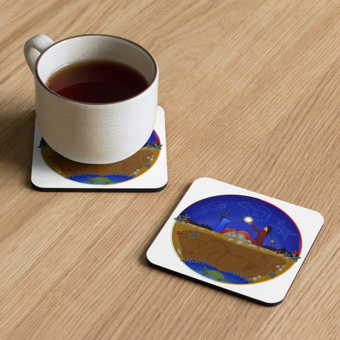 Cork-back coaster by Ruby Bruce