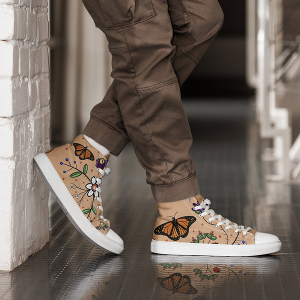 Interconnectivity Men’s high top canvas shoes by Ruby Bruce