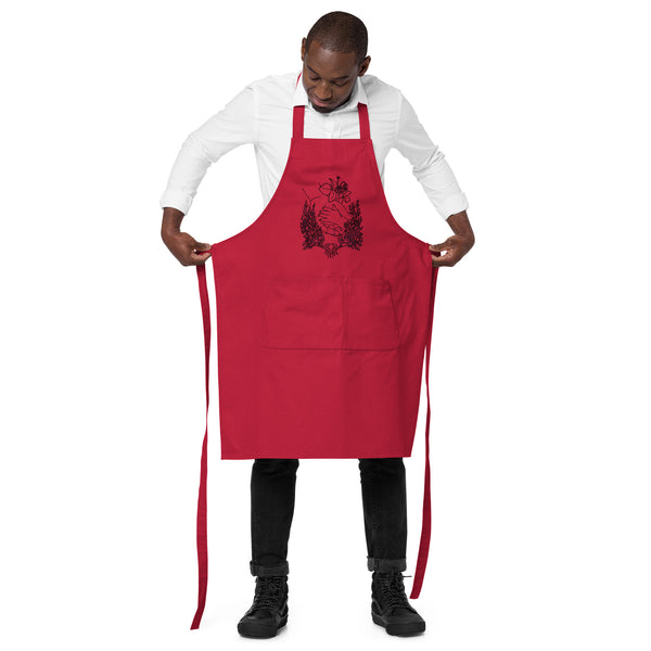 A Mother's Love is Medicine Organic cotton apron by Star Nahwegahbo