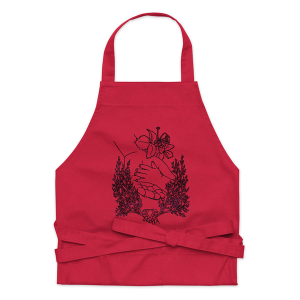 A Mother's Love is Medicine Organic cotton apron by Star Nahwegahbo