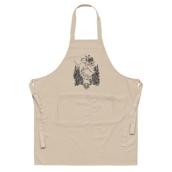 A Mother's Love is Medicine Organic cotton apron by Star Nahwegahbo