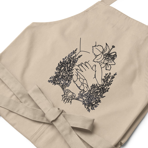 A Mother's Love is Medicine Organic cotton apron by Star Nahwegahbo