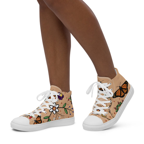 Interconnectivity Women’s high top canvas shoes by Ruby Bruce