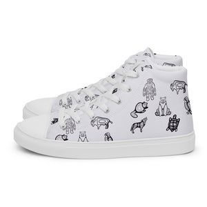Seven Grandfather Teachings Women’s high top canvas shoes by Ruby Bruce