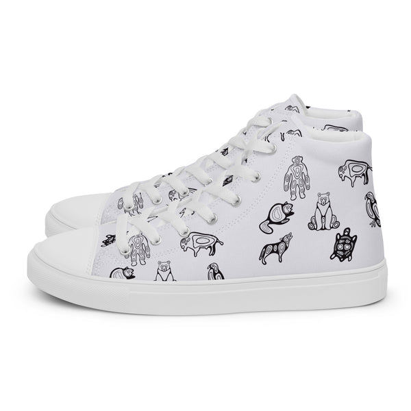 Seven Grandfather Teachings Women’s high top canvas shoes by Ruby Bruce