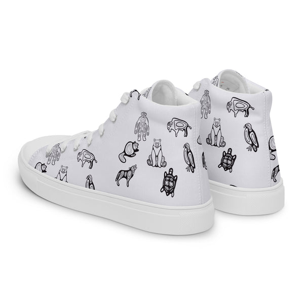 Seven Grandfather Teachings Women’s high top canvas shoes by Ruby Bruce