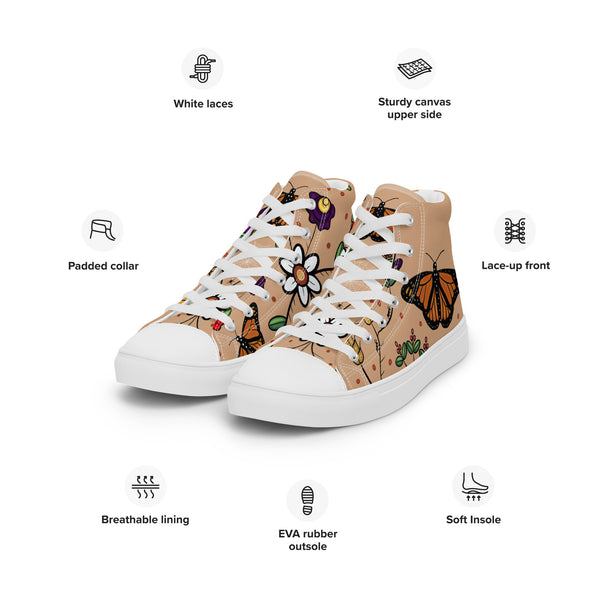 Interconnectivity Women’s high top canvas shoes by Ruby Bruce