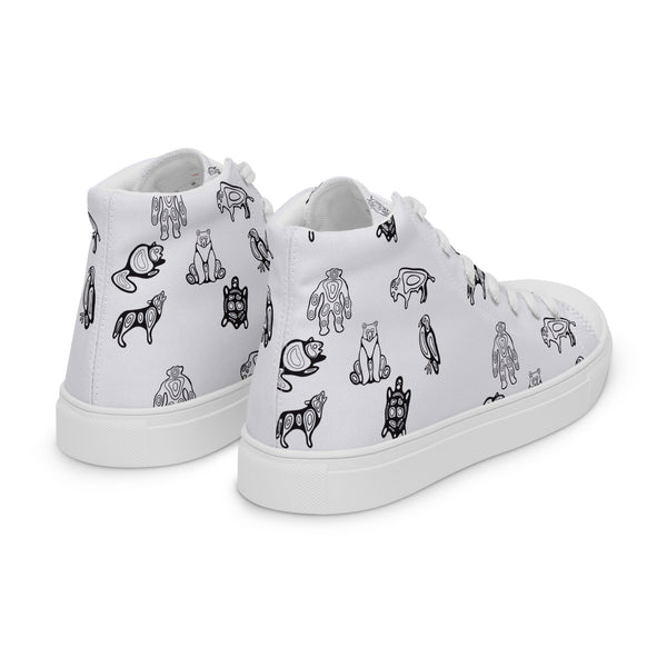 Seven Grandfather Teachings Women’s high top canvas shoes by Ruby Bruce