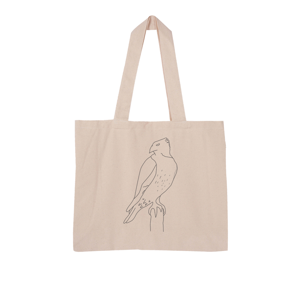 Red Tail Hawk by Parr Josephee Large Organic Tote Bag