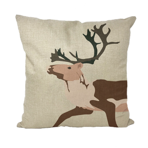 Tuktu by Alexander Angnaluak Throw Pillows