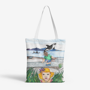 Whale Watching by Lynn Hughan Canvas Tote Bag