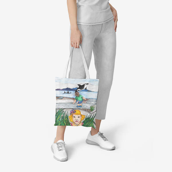 Whale Watching by Lynn Hughan Canvas Tote Bag