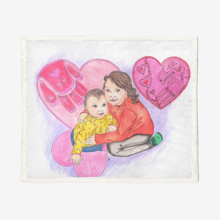 Hugs by Lynn Hughan Supersoft Plush Blanket