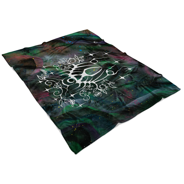 Time Traveler Fleece Blanket by Miigizi