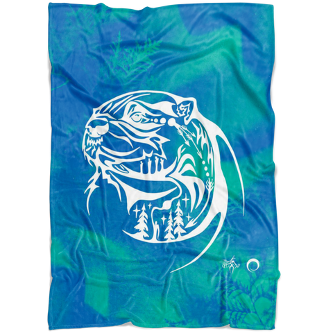 Otter Fleece Blanket by Miigizi