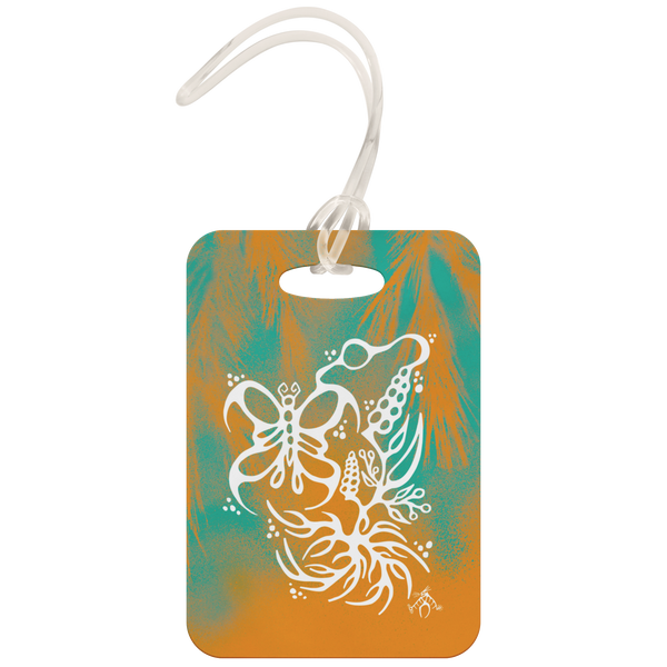 Butterfly & Floral Luggage Tag by Miigizi