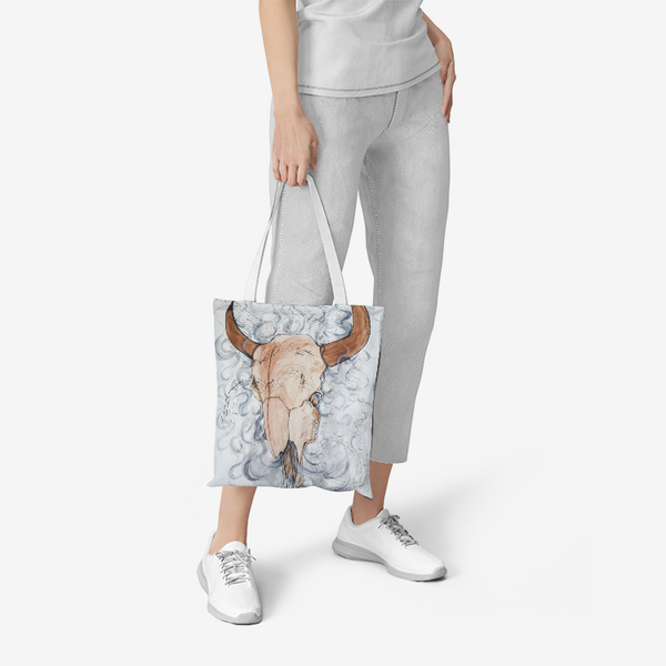 Smudge Poem by Kevin Wesaquate Canvas Tote Bag