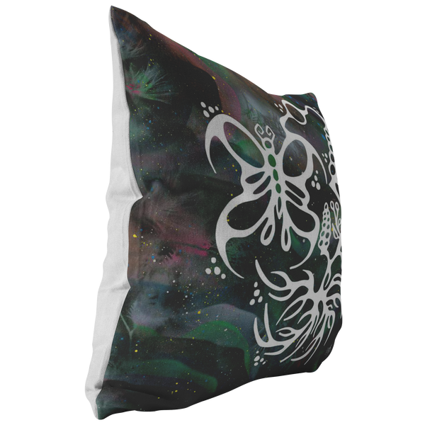 Butterfly & Floral Pillow by Miigizi