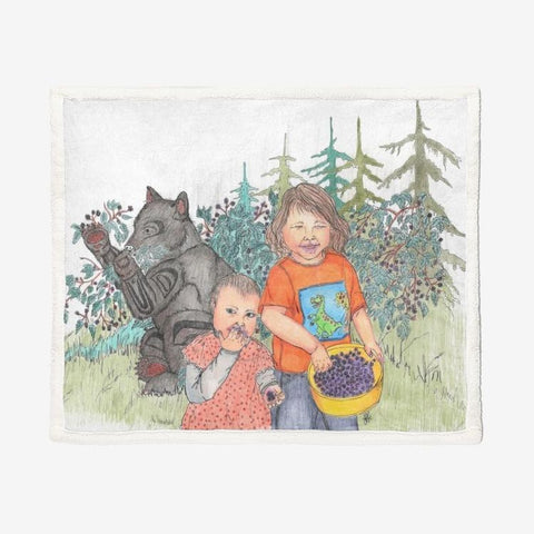 Berry Buddies by Lynn Hughan Double-Sided Super Soft Plush Blanket
