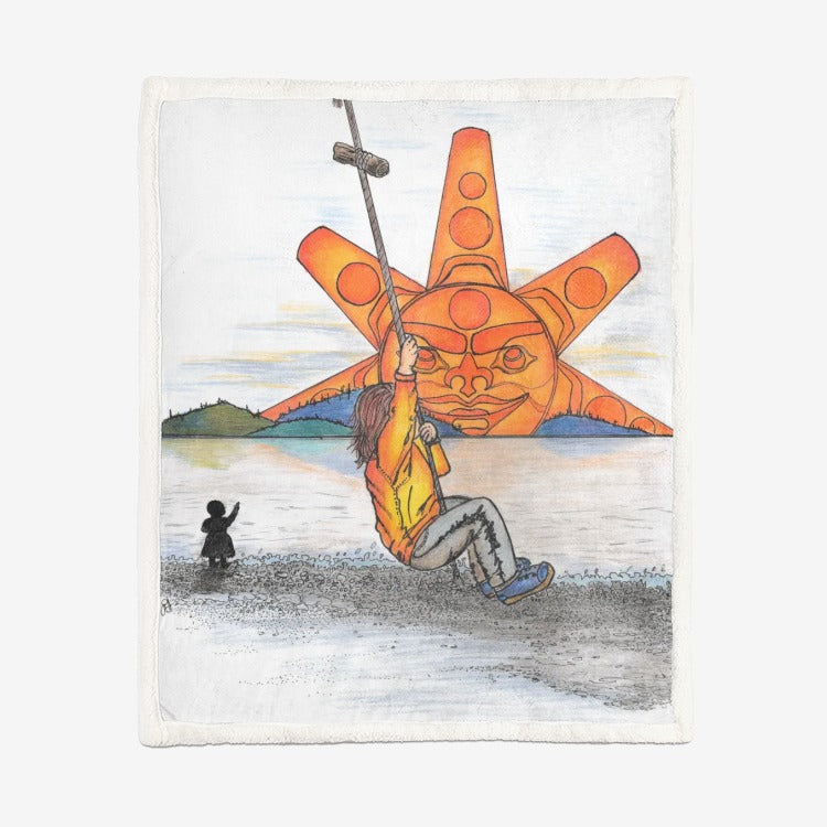 Rope Swing by Lynn Hughan Supersoft Plush Blanket