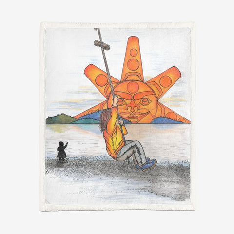 Rope Swing by Lynn Hughan Supersoft Plush Blanket