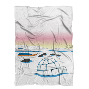 Igloo by Alexander Angnaluak Premium Sublimation Adult Blanket