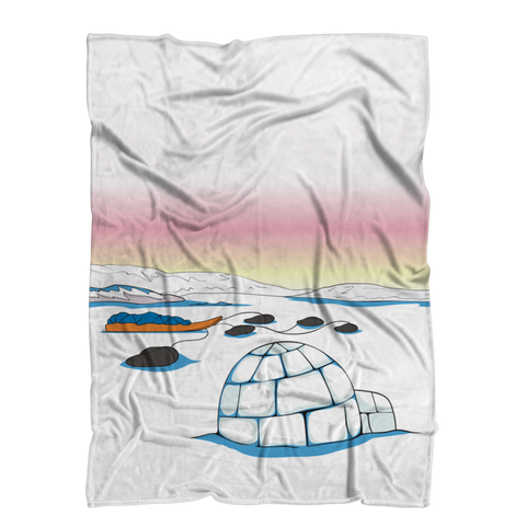 Igloo by Alexander Angnaluak Premium Sublimation Adult Blanket