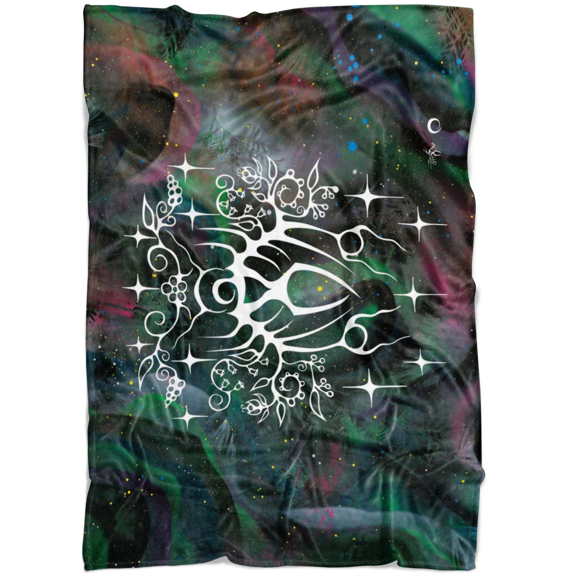 Time Traveler Fleece Blanket by Miigizi