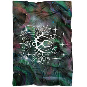 Time Traveler Fleece Blanket by Miigizi