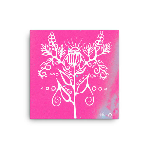 Purple Coneflower Canvas Print by Miigizi