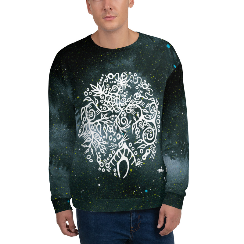 Wild Rose & Rose Hips Unisex Sweatshirt by Miigizi