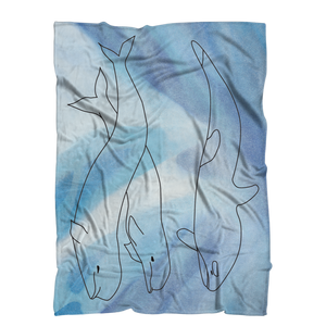 Ocean Friends by Parr Josephee Premium Sublimation Adult Blanket