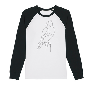 Red Tail Hawk by Parr Josephee Organic Raglan Long Sleeve Shirt