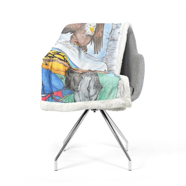 Learning to Drum by Lynn Hughan Double-Sided Super Soft Plush Blanket