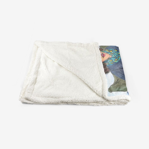 Learning to Drum by Lynn Hughan Double-Sided Super Soft Plush Blanket