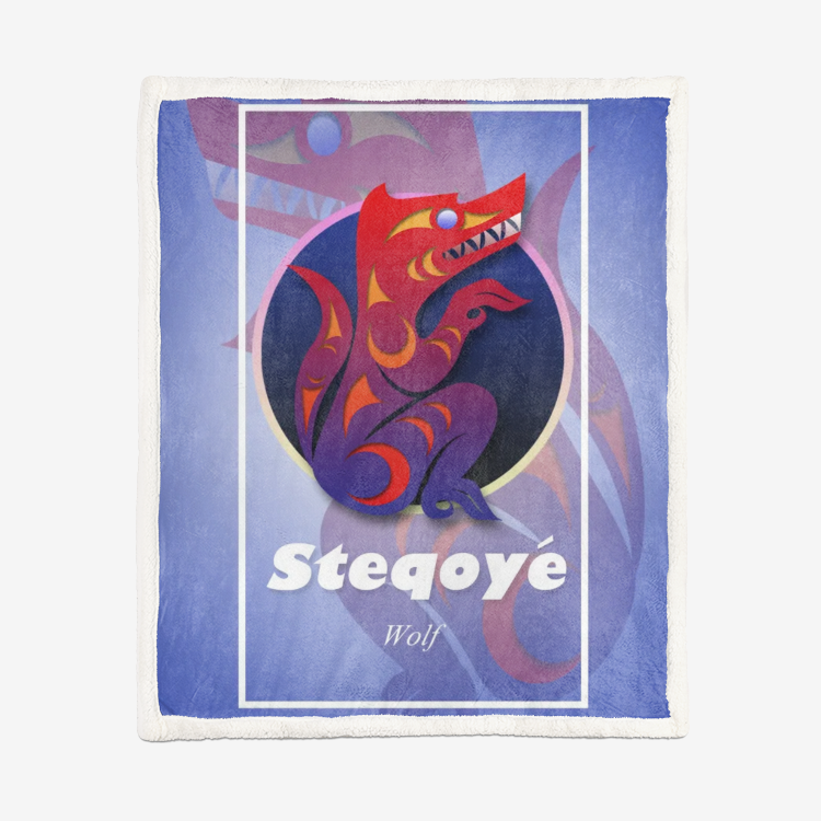 Wolf by Ovila Mailhot Supersoft Plush Blanket