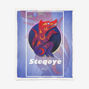 Wolf by Ovila Mailhot Supersoft Plush Blanket