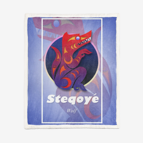 Wolf by Ovila Mailhot Supersoft Plush Blanket