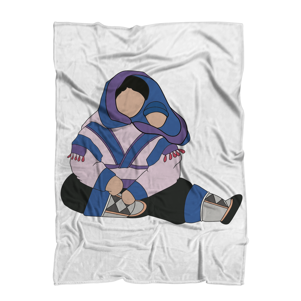 Mother & Child by Alexander Angnaluak Premium Sublimation Adult Blanket