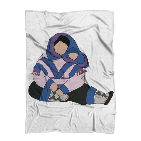 Mother & Child by Alexander Angnaluak Premium Sublimation Adult Blanket