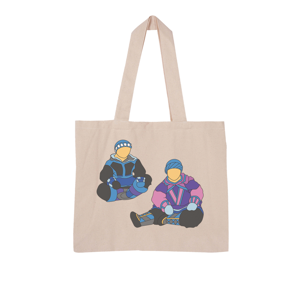 Inuit by Alexander Angnaluak Large Organic Tote Bag