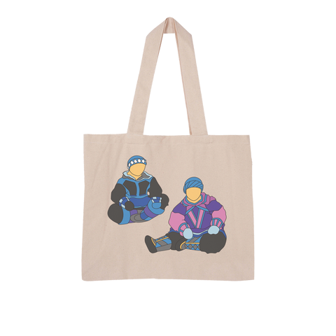Inuit by Alexander Angnaluak Large Organic Tote Bag