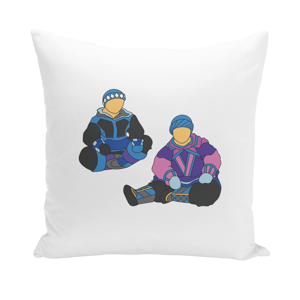 Inuit by Alexander Angnaluak Throw Pillow