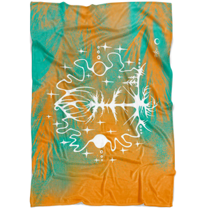 Thunderbird Coming to Nest Fleece Blanket by Miigizi