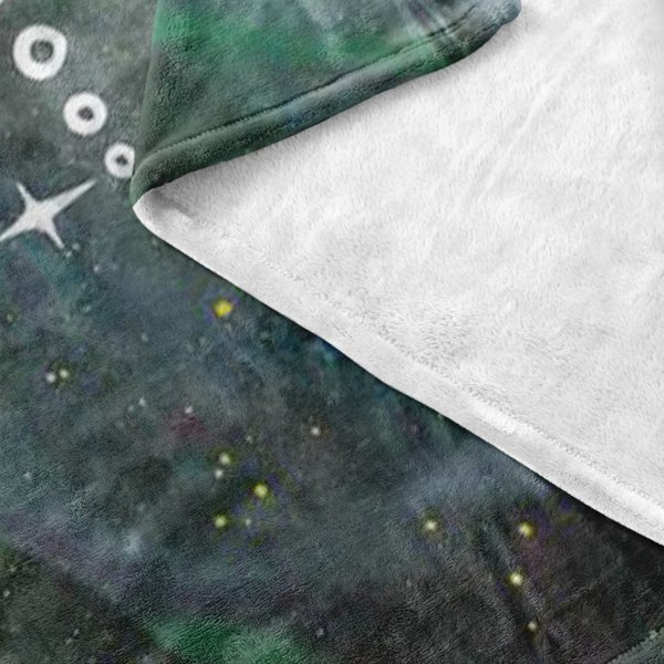 Thunderbird Coming to Nest Fleece Blanket by Miigizi