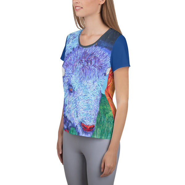 Bison Rider All-Over Women's T-shirt by Kevin Wesaquate